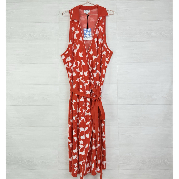 Diane Von Furstenberg x Target Wrap Dress 3X Sleeveless Sweater Knit Midi Fall - Picture 2 of 14